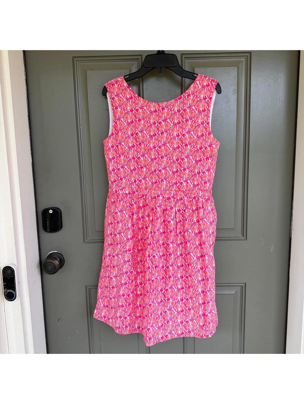 Vineyard Vines Girls Shell Printโ Tie Back Dress Size 14